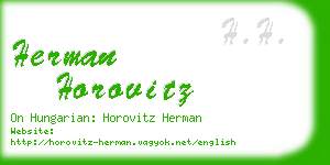 herman horovitz business card